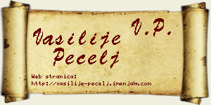 Vasilije Pecelj vizit kartica